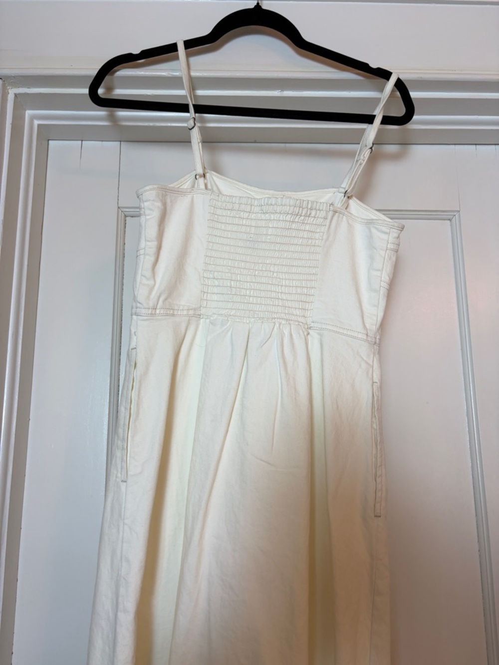 Universal Thread White Button-Down Spaghetti Strap Maxi Dress, - Picture 3 of 11